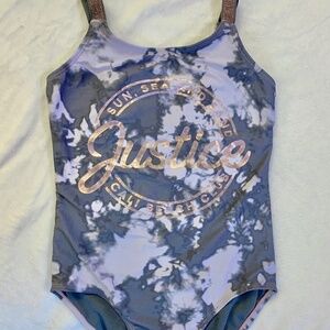 Justice Tie Dye One-Piece Swimsuit - Girls Size 12